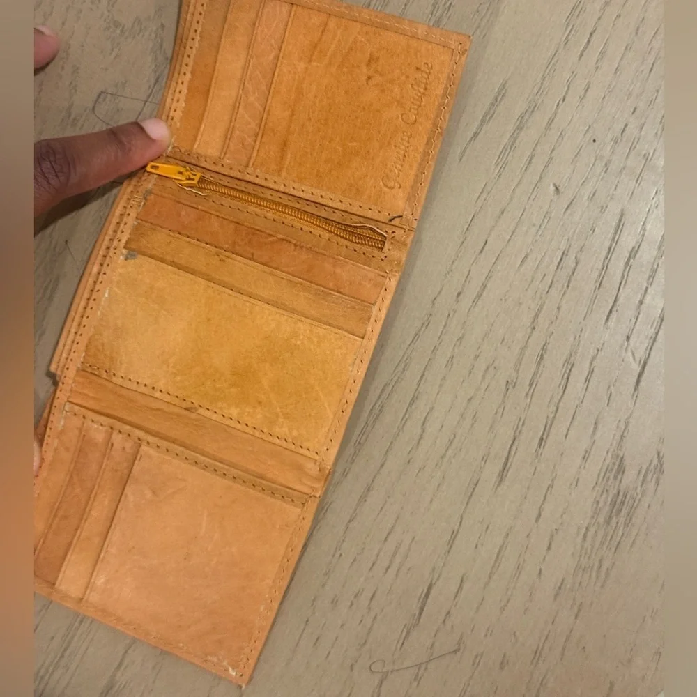Tan‎ Leather Men's Leather Cowhide Leather Wallet